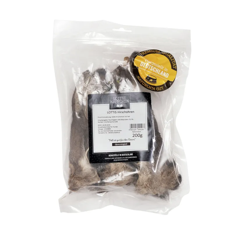 Schneller Versand LOTTIS HÄPPCHEN Hirschohren 200 g
